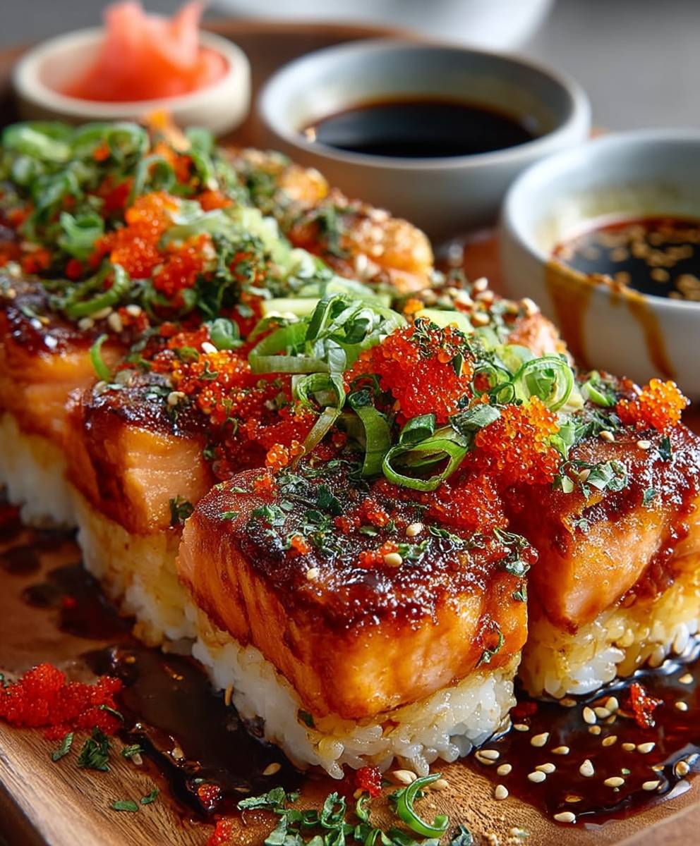 Spicy Salmon Sushi Bake