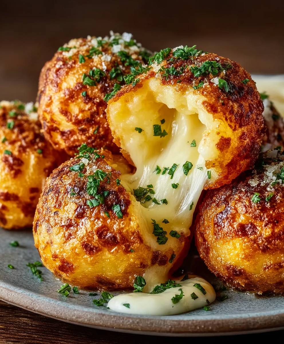 Crispy Potato Cheese Bombs