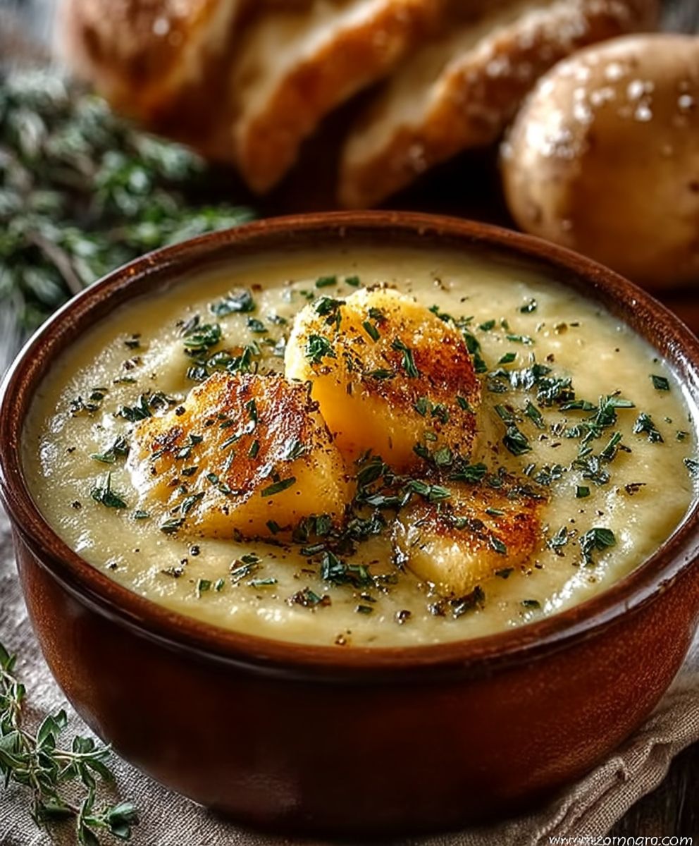 Cheddar Garlic Herb Soup