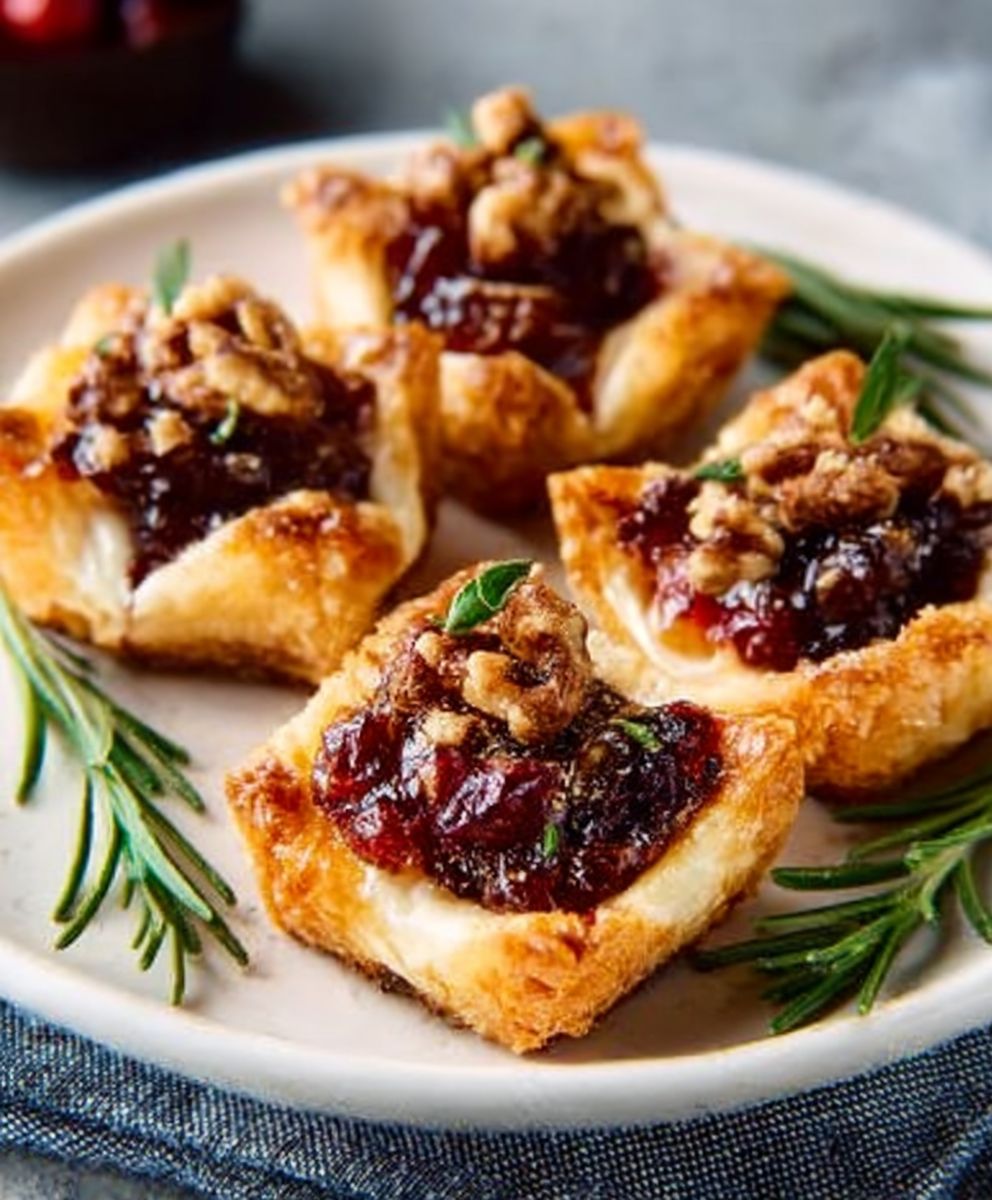 Baked Cranberry Brie Bites