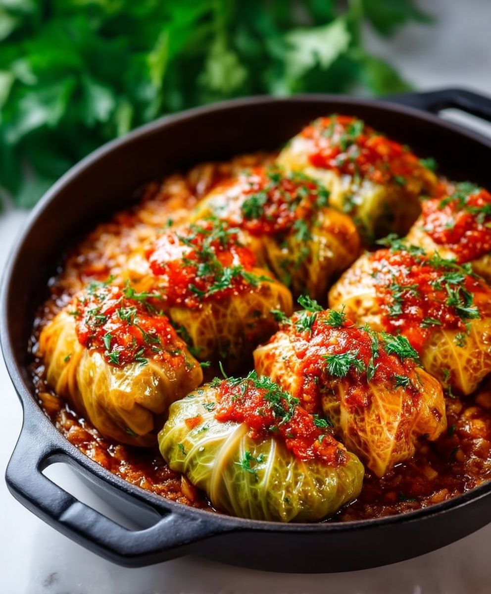 Vegetarian Stuffed Cabbage Rolls