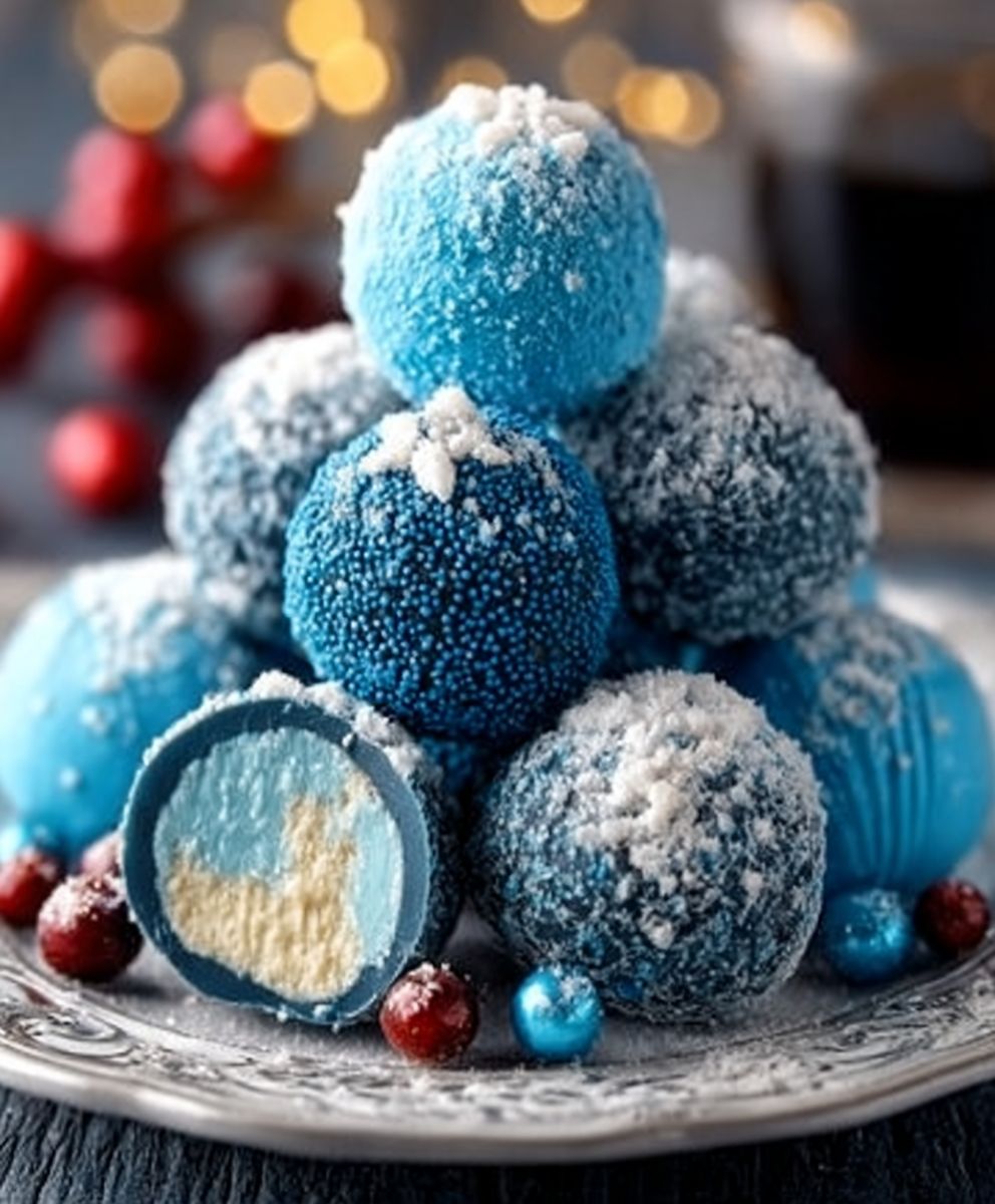 Blue Christmas Truffles
