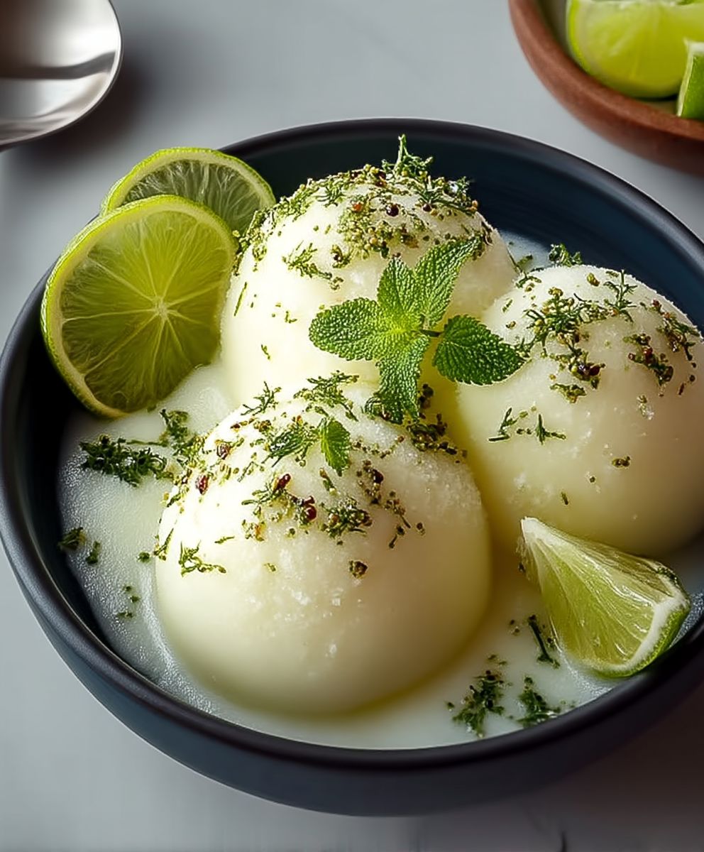 Lime Sorbet Dessert