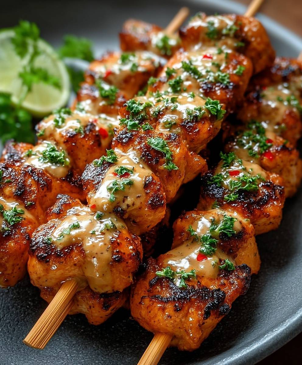 Bang Bang Chicken Skewers