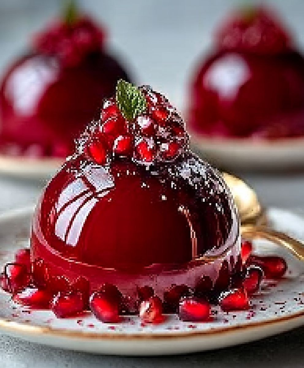 Pomegranate Mousse Domes