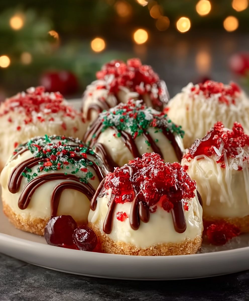 Christmas Cheesecake Bites