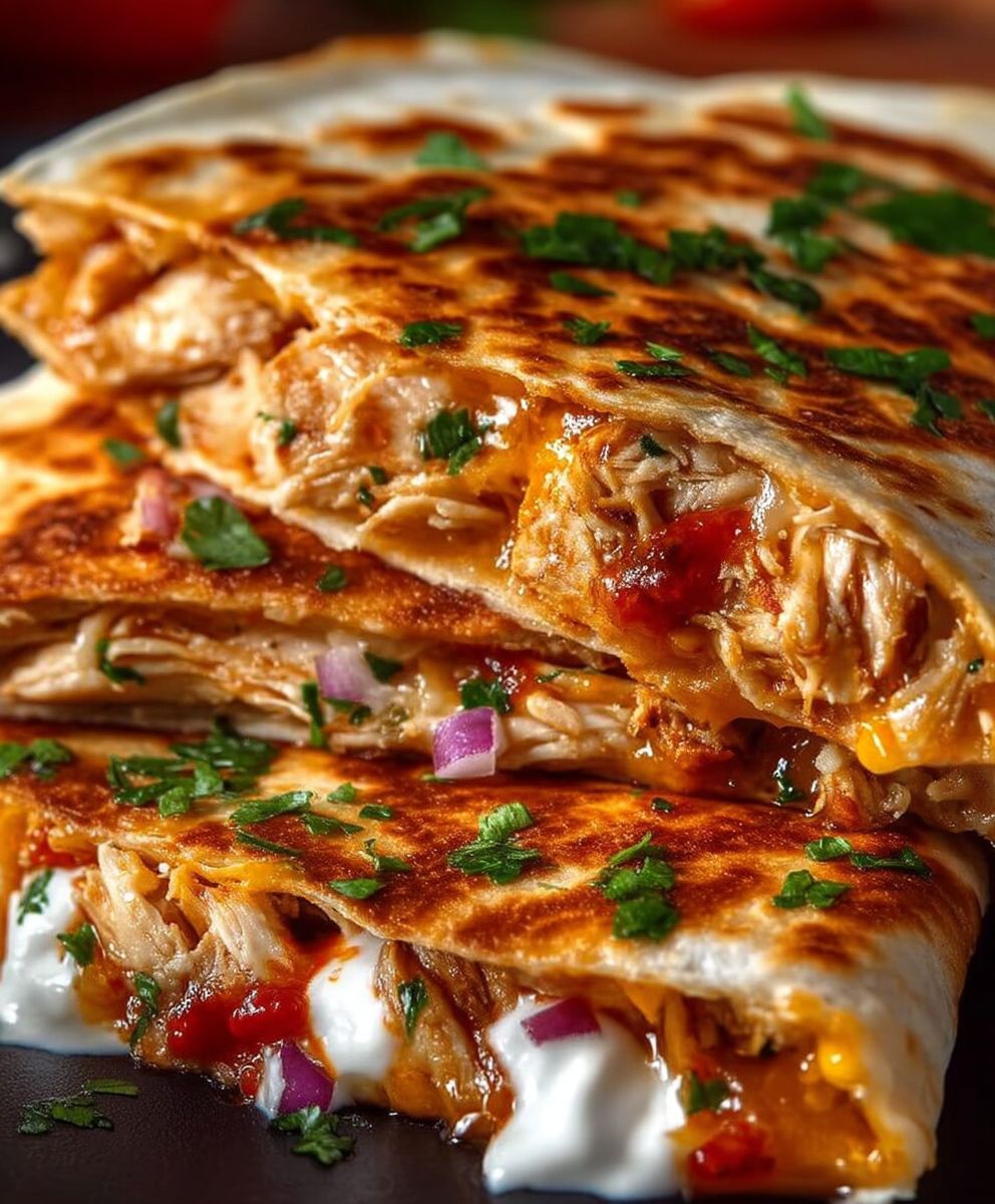 Crispy Chicken Quesadillas