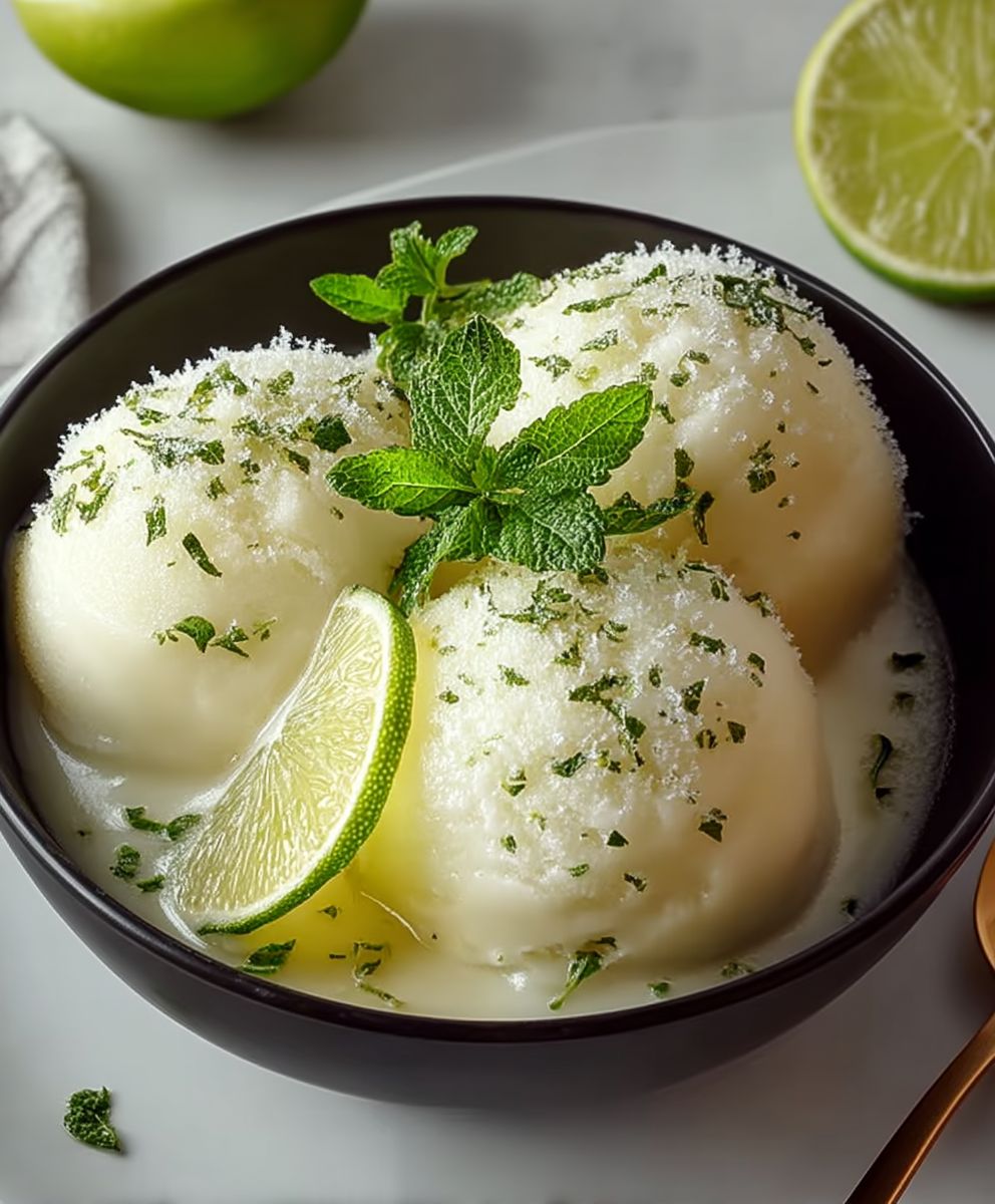 Lime Sorbet Dessert