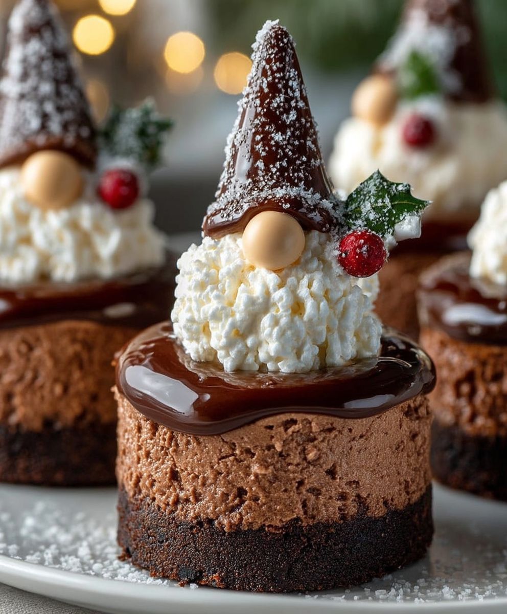 Chocolate Gnome Cheesecakes