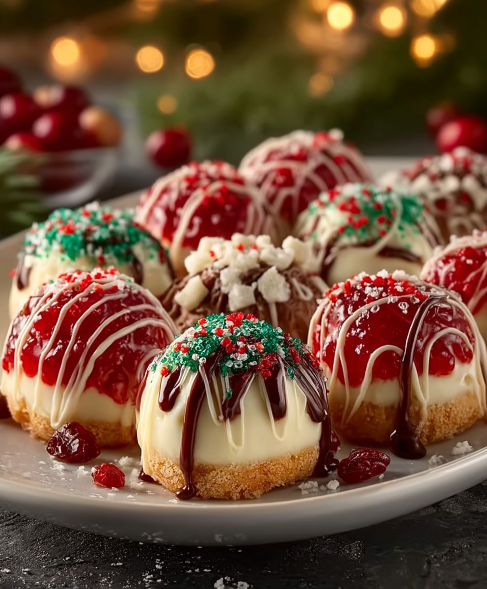 Christmas Cheesecake Bites