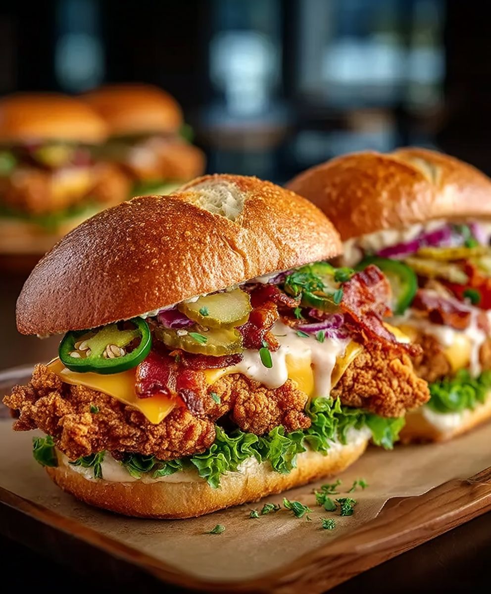 Crispy Chicken Bird Dog Sandwiches