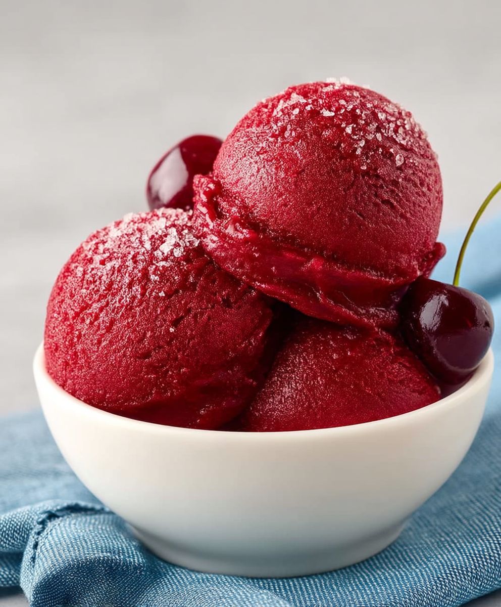 Low-Calorie Cherry Sorbet