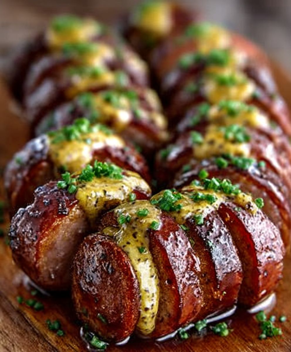 Savory Mustard Kielbasa Bites