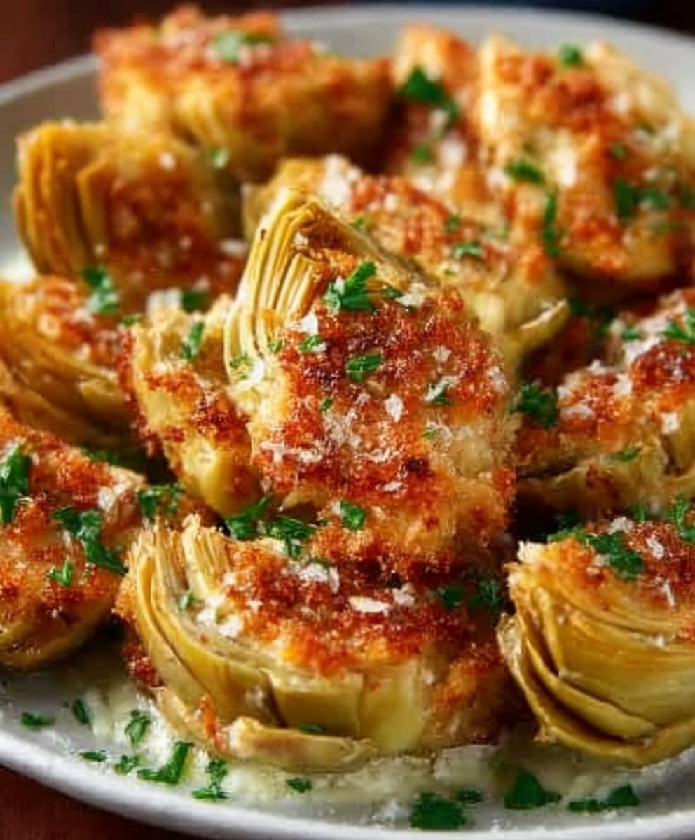 Crispy Parmesan Artichoke Hearts