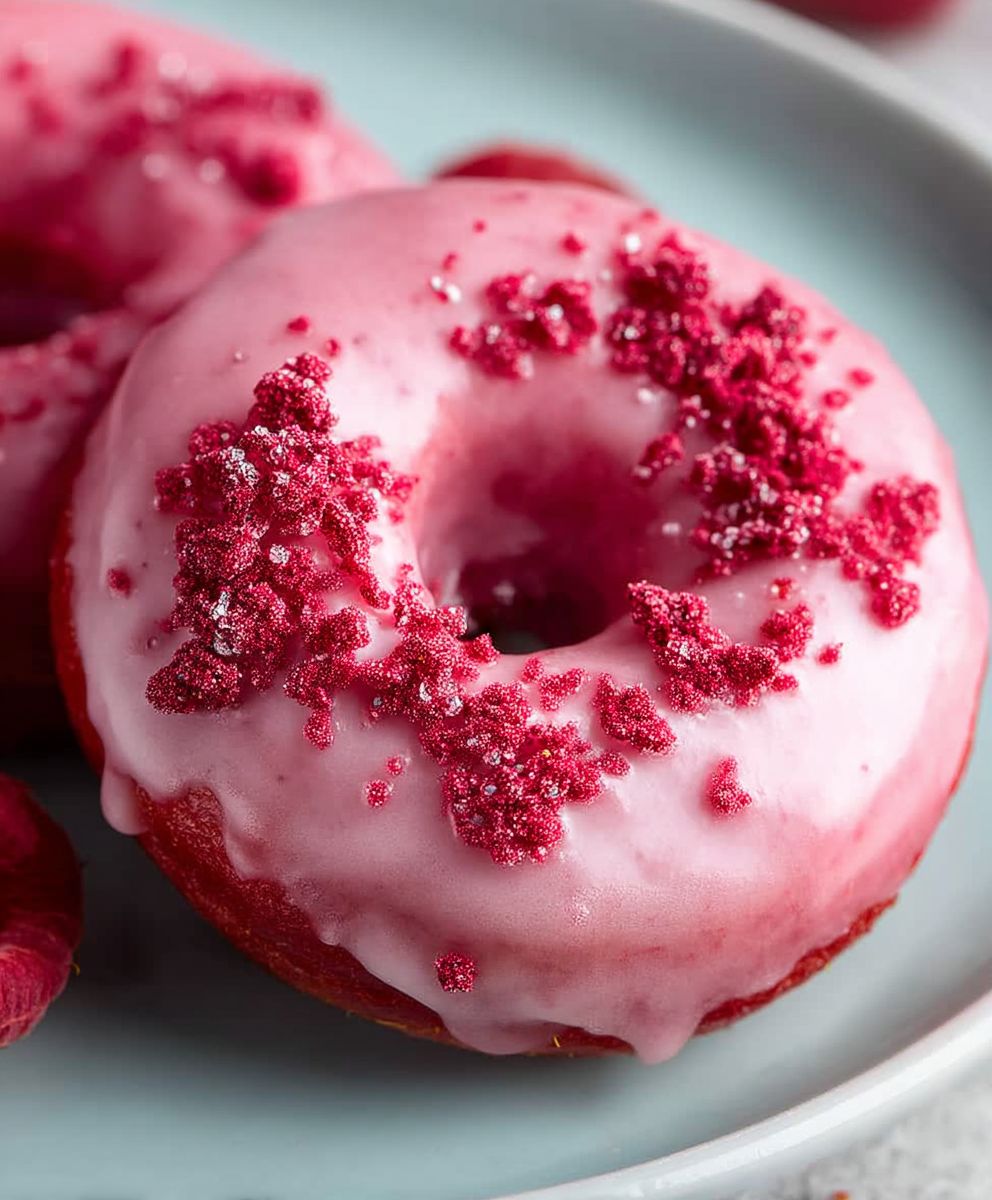 Baked Raspberry Donuts