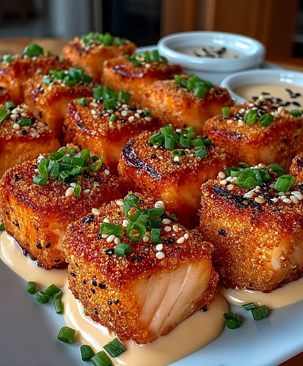 Crispy Bang Bang Salmon Bites
