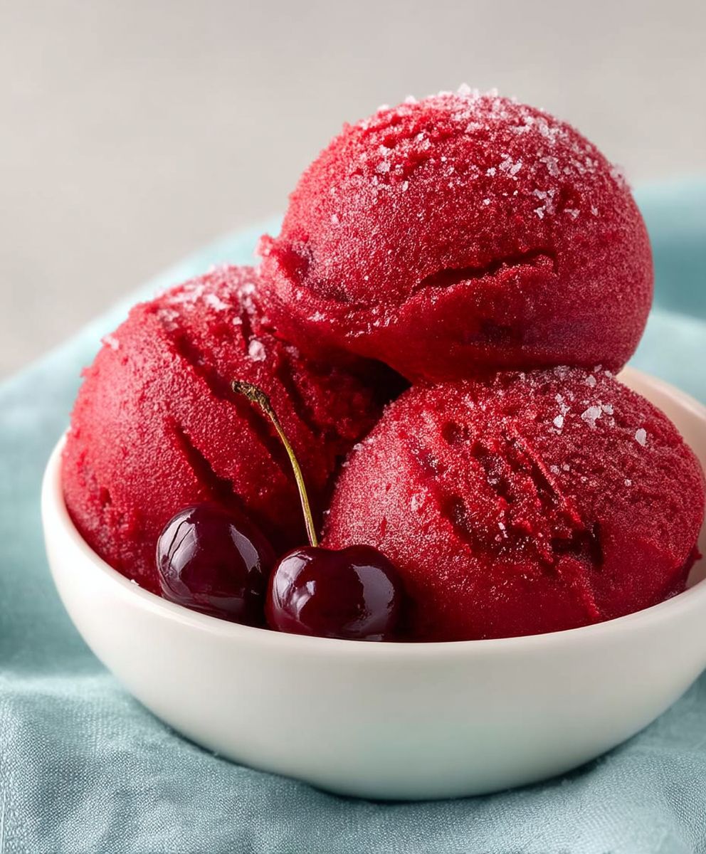 Low-Calorie Cherry Sorbet