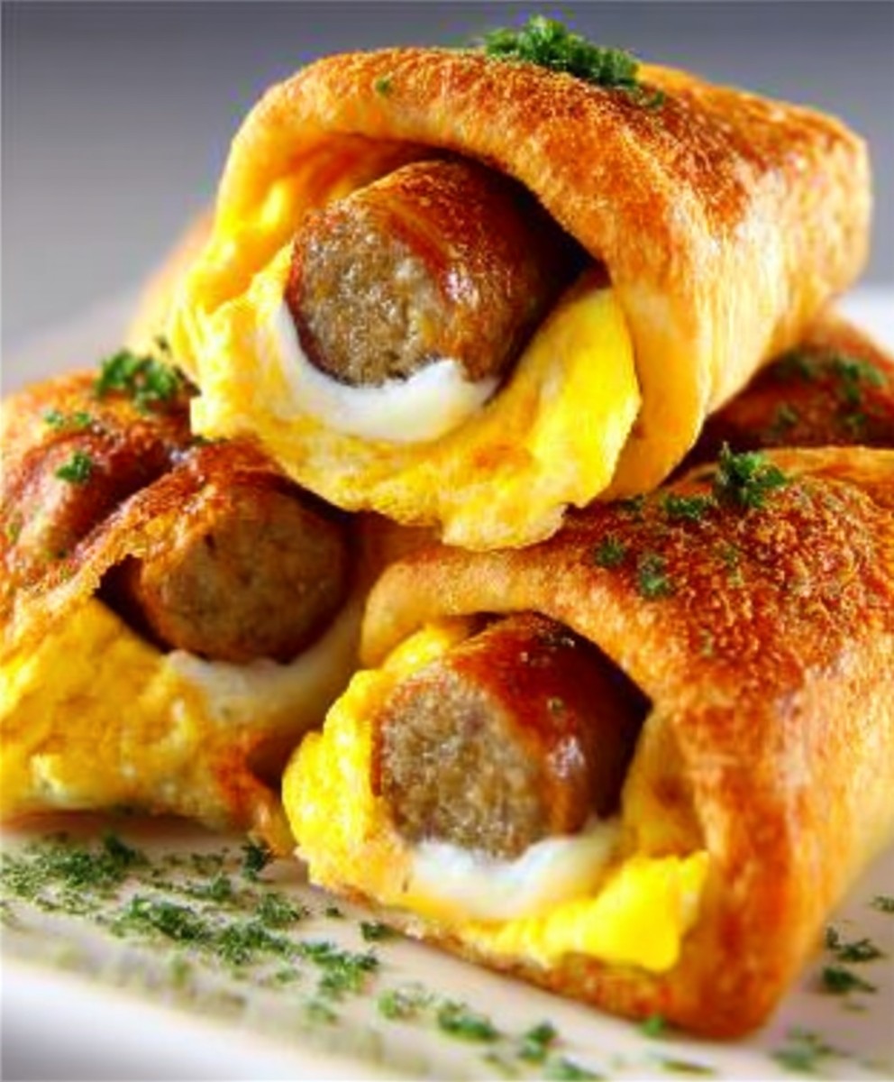 Sausage Egg Breakfast Rolls
