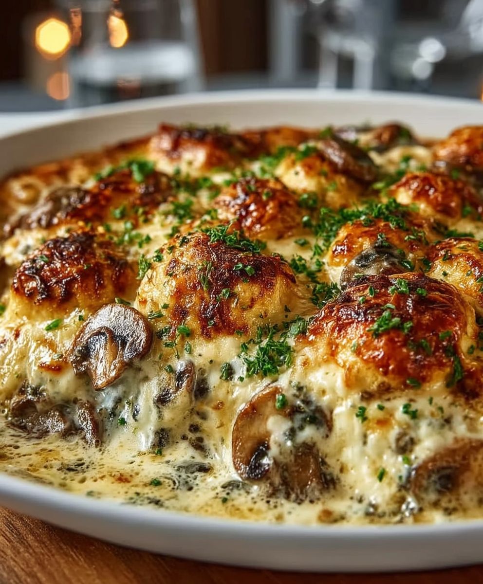 Keto Garlic Mushroom Chicken