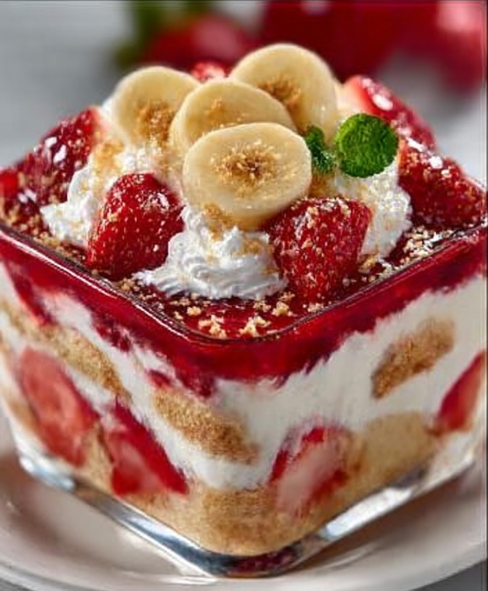 Strawberry Banana Pudding Dessert