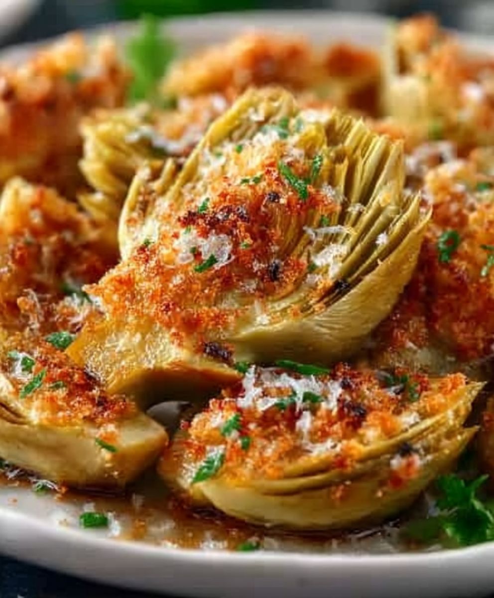 Crispy Parmesan Artichoke Hearts
