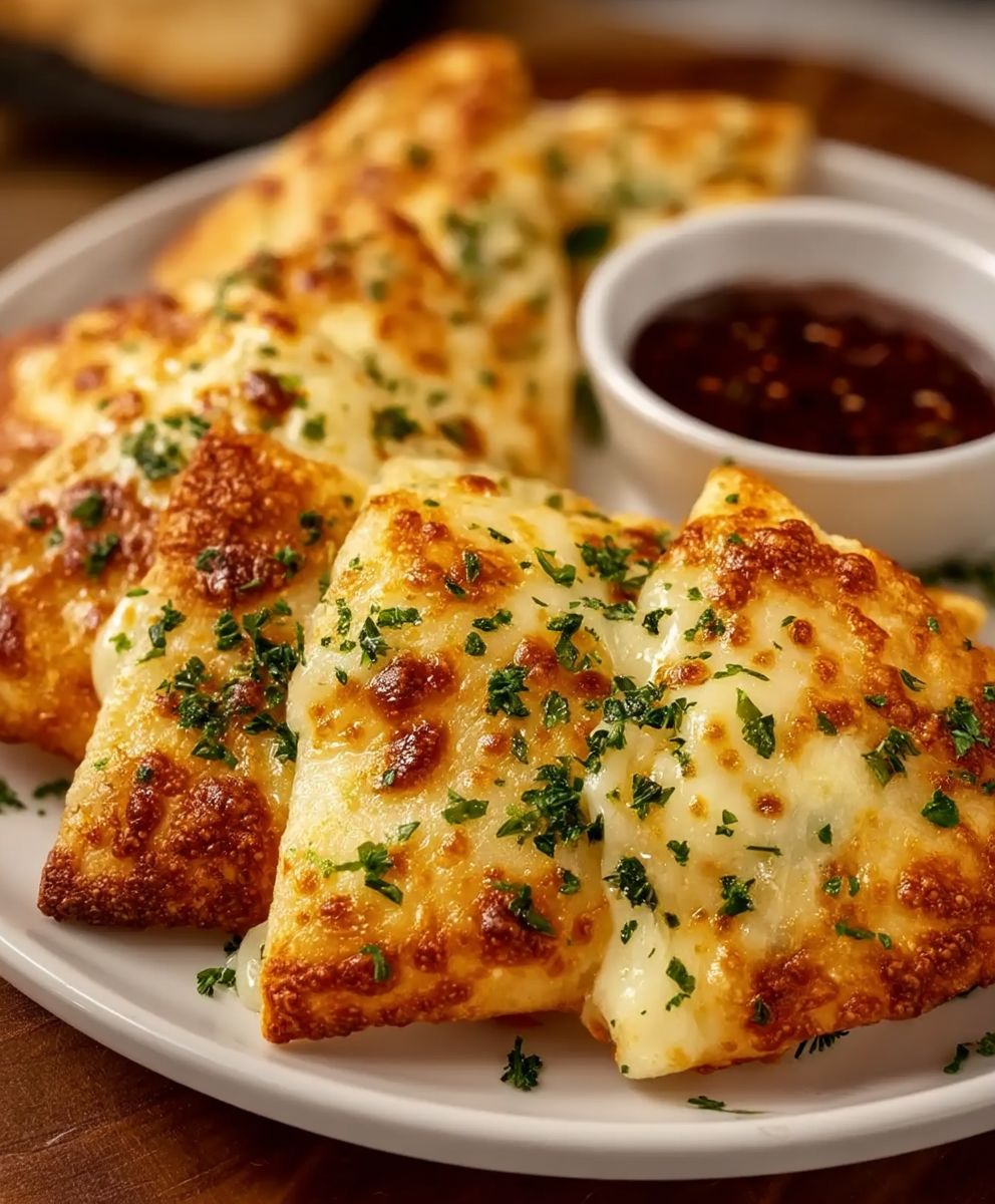 Cheesy Garlic Tortilla Bites