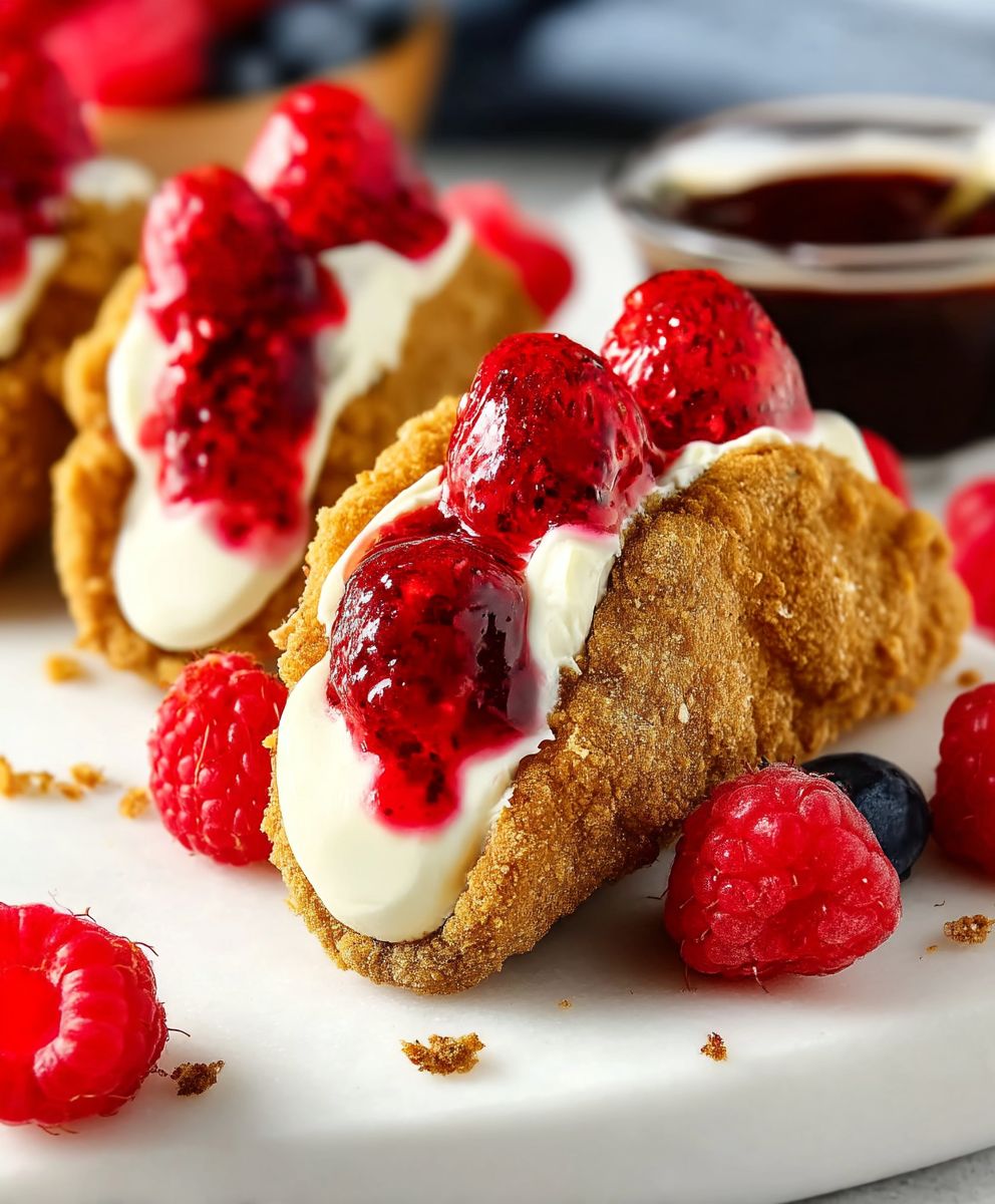 Berrylicious Cheesecake Tacos | Creamy Fruity Dessert Recipe image 2