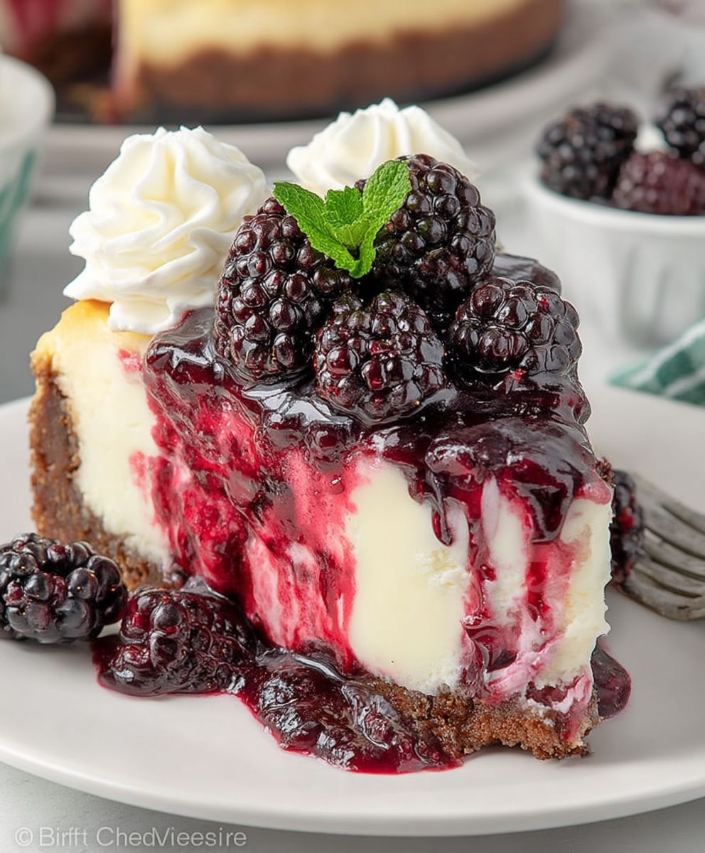 Blackberry Bliss Cheesecake | Rich Creamy Berry Dessert image 2
