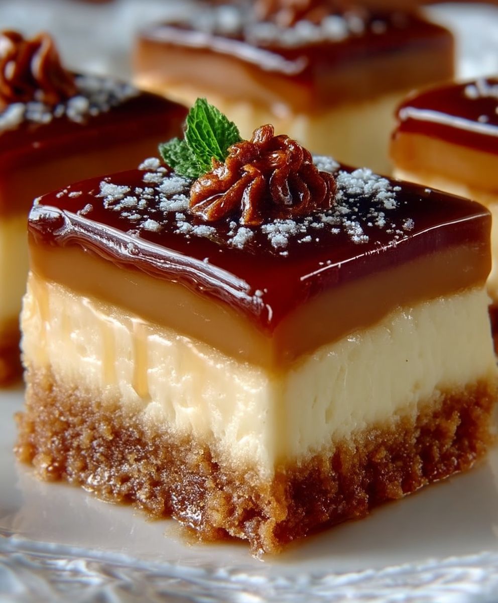 Dulce de Leche Cheesecake Bars | Creamy Caramel Dream Dessert image 2
