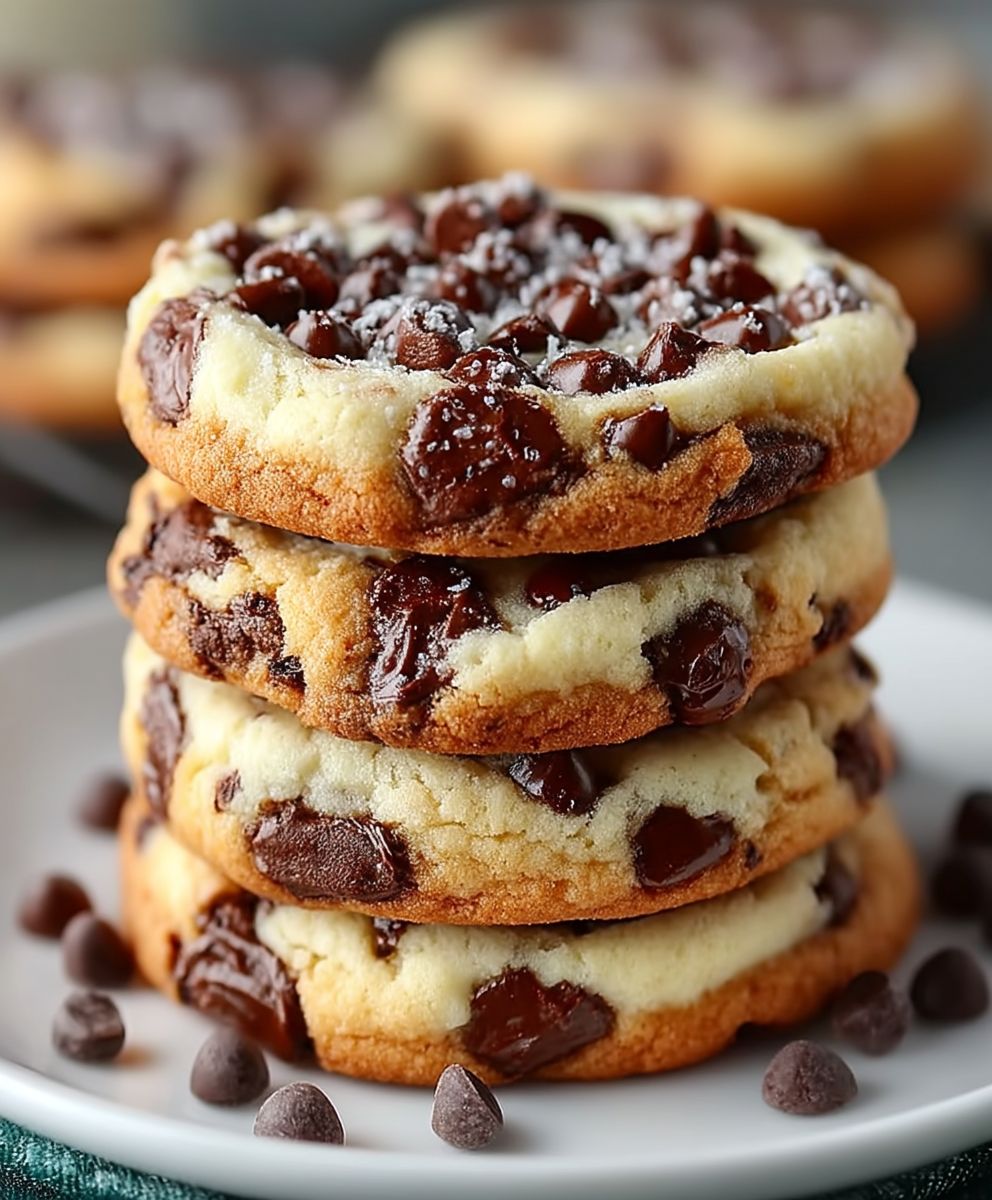 Easy Cheesecake Cookies with Chocolate Chips | Soft Creamy Cookie Recipe image 2