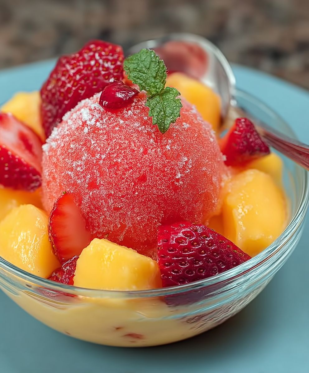 Mango Strawberry Sorbet: A Refreshing Summer Treat image 2