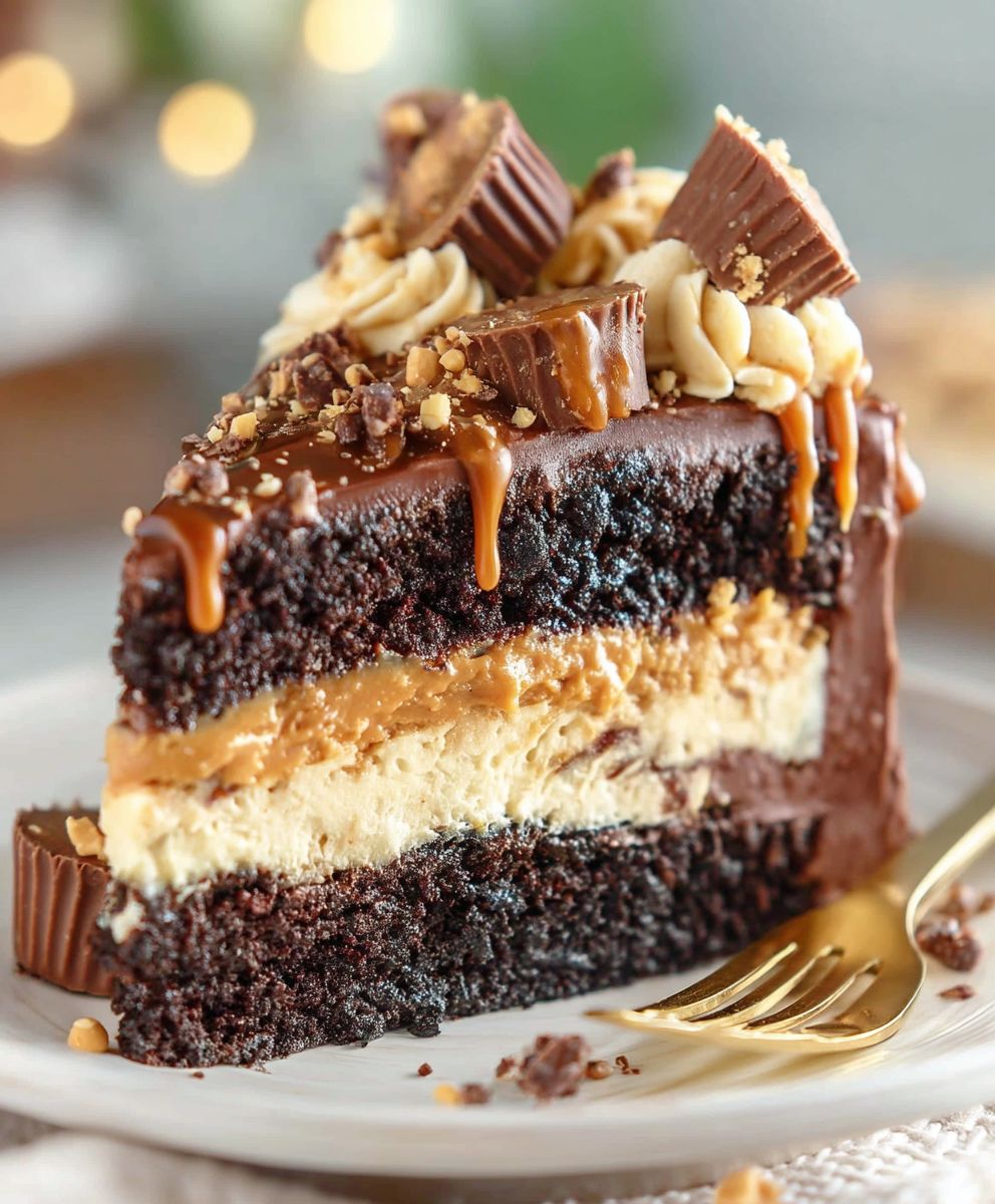 Peanut Butter Chocolate Layer Cake with Reese’s Cups – Ultimate Dessert image 2