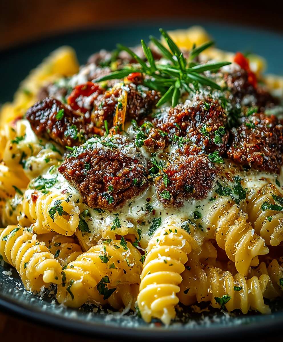 Creamy High Protein Beef Pasta | Easy Quick Healthy Dinner Recipe image 2