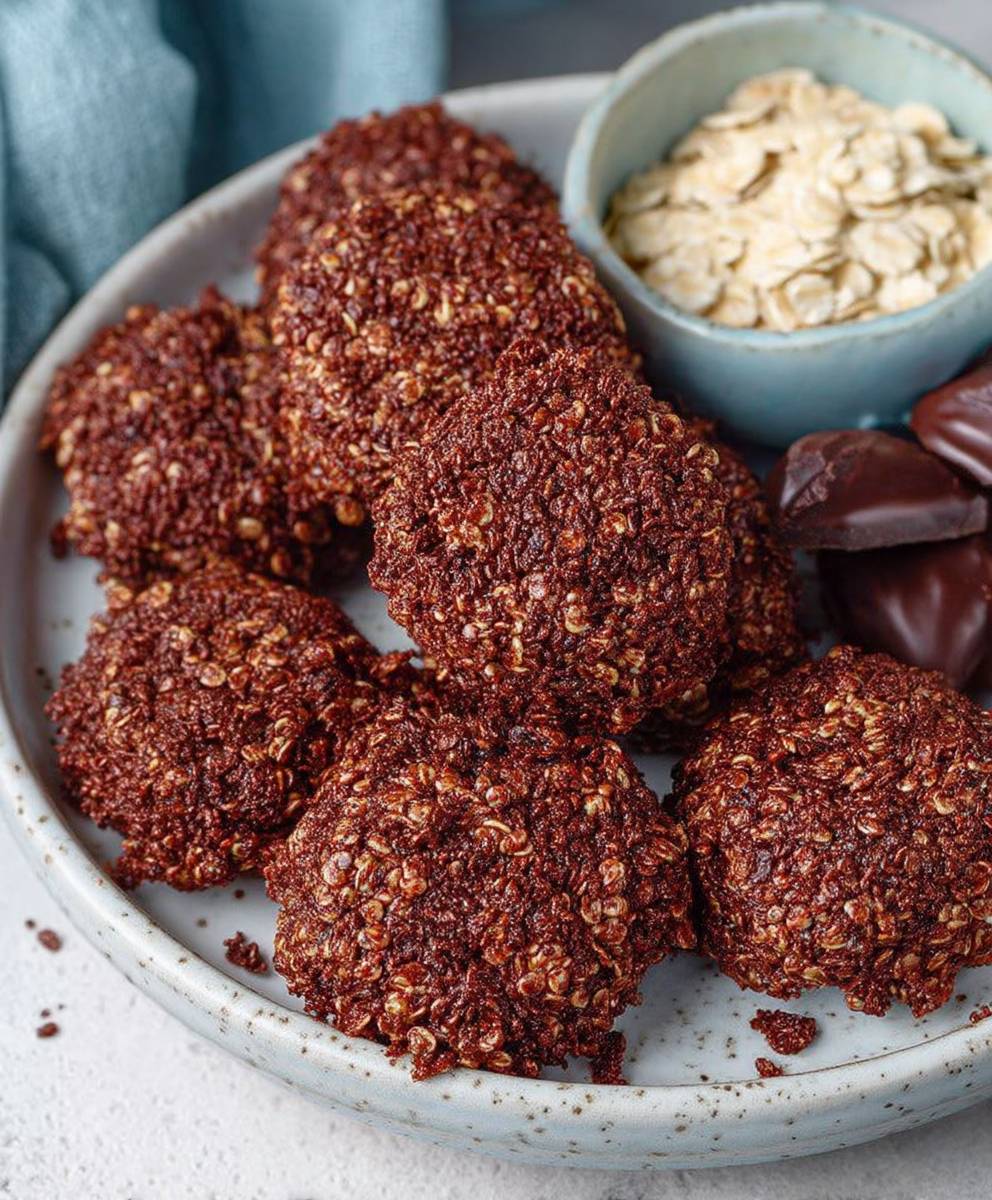 Dark Chocolate Quinoa Bites | 4 Ingredient Healthy Valentine Snack image 2