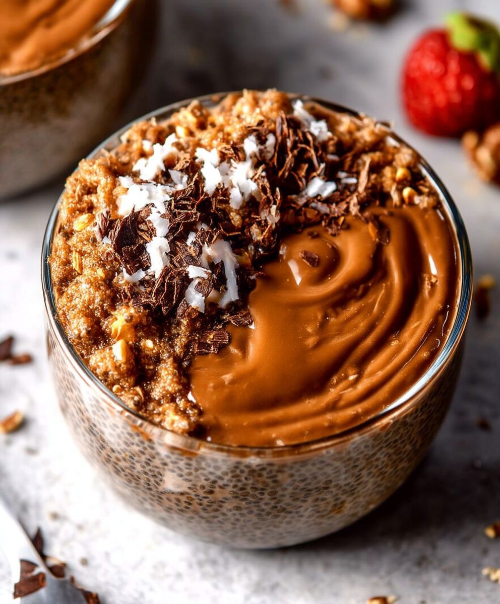 High Protein Chocolate Chia Seed Pudding | Easy Healthy Breakfast Dessert image 2