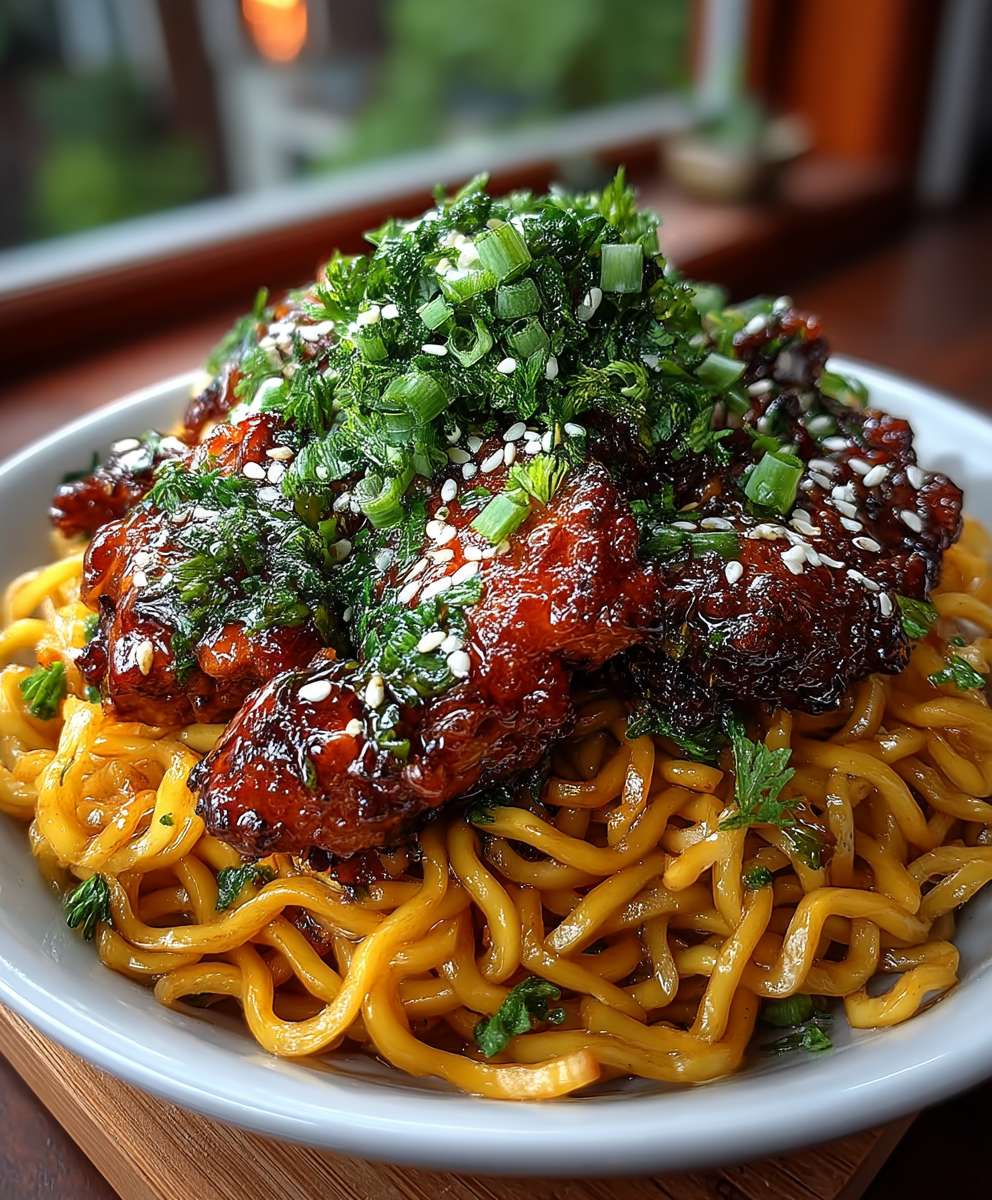Sticky Garlic Chicken Noodles | Easy Sweet Savory Dinner Recipe image 2